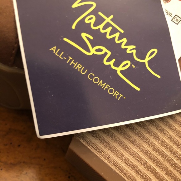 RESERVED TAN STACKED SANDALS NATURAL SOUL NEW 7 - Picture 5 of 7